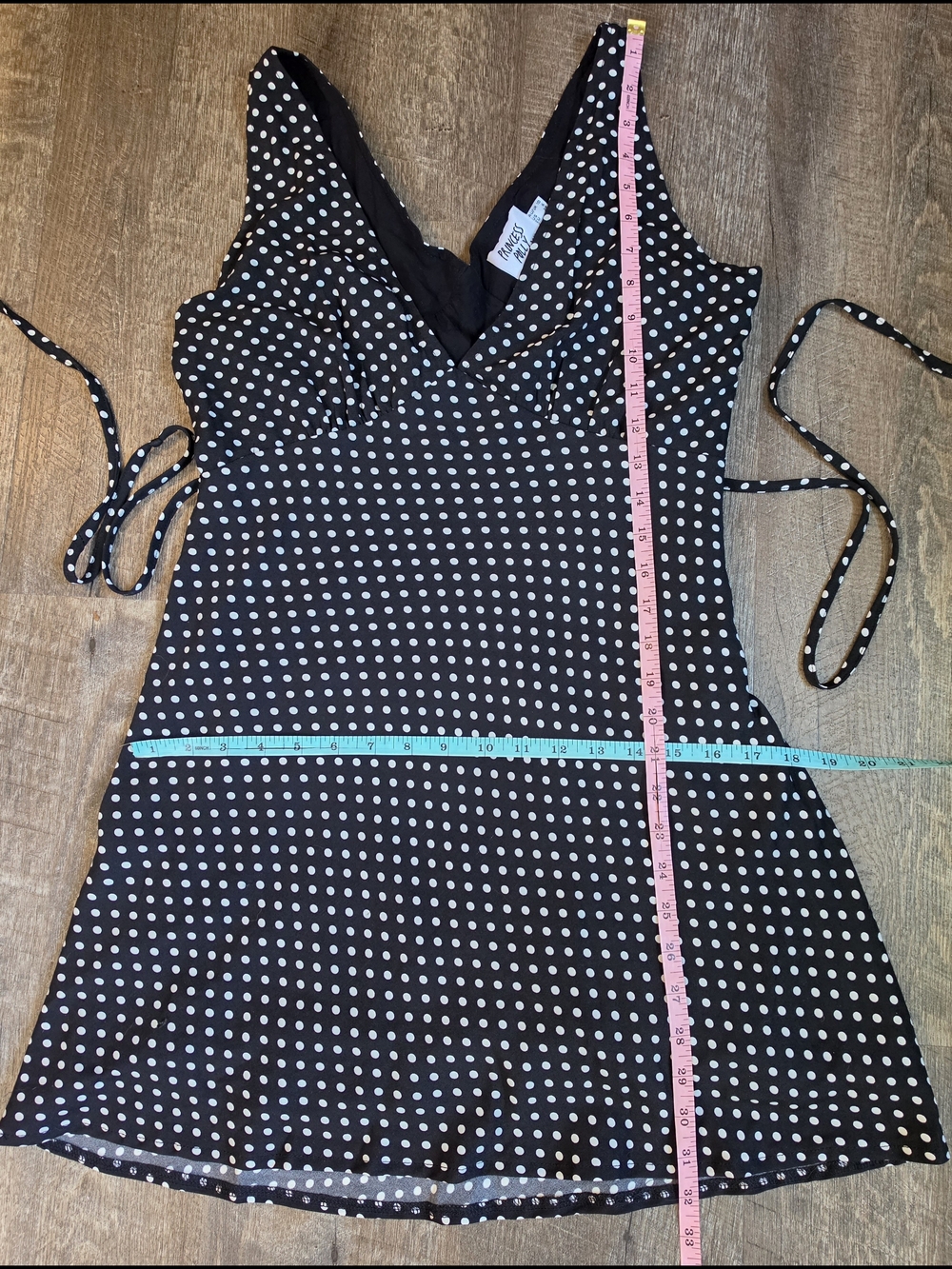 Princess Polly X Asos Nellie Mini Dress Womens 6 Black & White Polka Dot Pinup - Picture 9 of 12